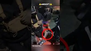 Этому маленькому игроку в страйкбол нужна была помощь! 😂❤️ #шорты