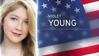 Violet Young (age 14) sings national anthem at US Open.