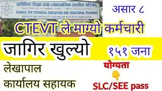 कर्मचारी आवश्यकता | ctevt job vacancy 2079 | ctevt job vacancy | job vacancy 2079 | loksewa vacancy