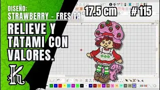 STRAWBERRY - FRESITA ✔️ SATIN Y TATAMI ✔️ PROCESO WILCOM ✔️ DISEÑO EMB.