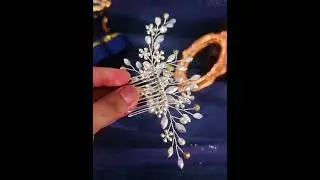 New Rhinestone Flower Hair Accessories Elegant Handmade Pearl Hair Comb Bridal Wedding Headpiece