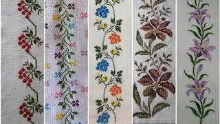 Ponto cruz 795 | Cross Stitch Borderline ideas || dusuti chadar or gate parda ka border design #ason