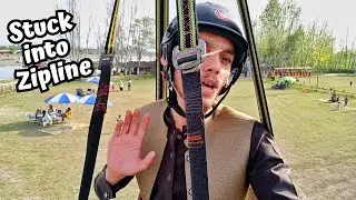 Stuck into Zipline In 4 Wheeler Park Sardaryab, Charsadda