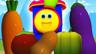 belajar sayur dengan bob the train | anak-anak belajar video