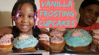 Learning how to bake cupcakes / Walmart box cake mix 😋 🧁 BETTY CROCKER WHIPPED VANILLA FROSTING