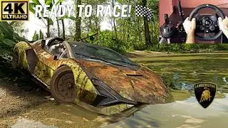 RESTORED & RACED VS HYPERCARS Lamborghini Sian Roadster | Forza Horizon 5  Steering Wheel Gameplay