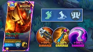 ALDOUS NEW BEST INSANE DAMAGE BUILD AND NEW EMBLEMSET FOR FAST FARM 650 STACK!!!🔥 - Mobile Legends