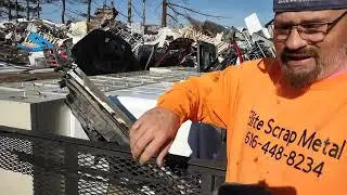 Scrap metal removal of some auto parts multiple filling cabinets 