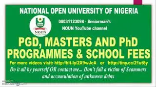 PGD, Masters & PhD Fees etc