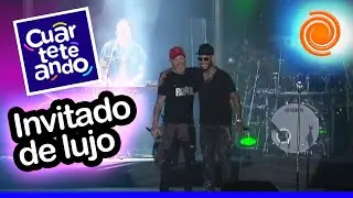 SORPRESA EN EL SHOW. Ulises Bueno cant&oacute; con La Beriso en el estadio Kempes