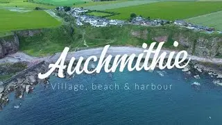 Auchmithie village, beach and harbour, Angus, Scotland