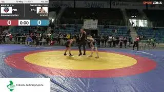 ZAPASY - XXXI Og&oacute;lnopolska Olimpiada Młodzieży styl wolny - Suwałki 2025. Mata 2 - FINAŁY.