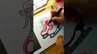 🧸Cozy Winter Skates💖 Anti-Stress Coloring Book 🌙Relaxing Coloring with Markers 🎨 Calm Winter Night