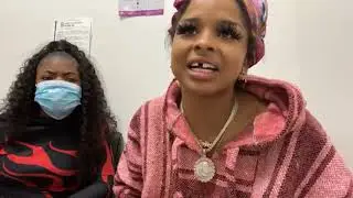 BLUEFACE GIRL SAID SHE'S FIGHTING ADIN!!!!!!!