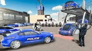 US Police Car Transport Cruise Ship Simulator 2018 | Bike & Police Cars Transport - Android GamePlay
