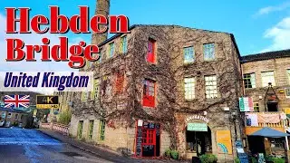 Hebden Bridge England UK Winter Walking Tour 4K Relaxing No Talking West Yorkshire Vintage Town