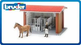 Bruder Toys bworld Horse Stable with Figure and Horse #62520