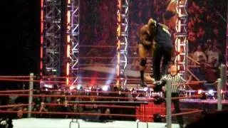 WWE No Way Out Shane O Mac getting thrown into table