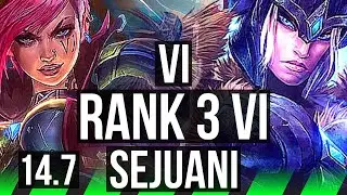 VI vs SEJUANI (JGL) | Rank 3 Vi, 5/0/7 | TR Challenger | 14.7