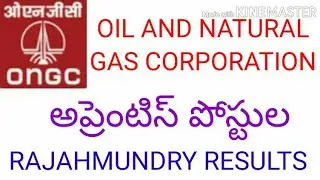 ONGC-Oil and Natural Gas Corporation Limited Rajahmundry Work Center Apprentice Posts Results