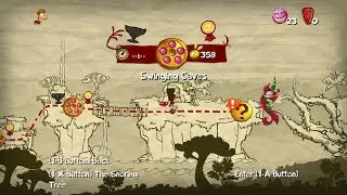 Walkthrough: Rayman Origins 100% - Jibberish Jungle - Swinging Caves