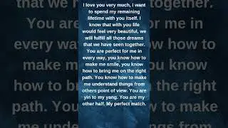 Beautiful love letter #romanticquotes #romanticvideo #loveletter #heartfeltmessage #lovequotesvideo