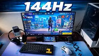 MONTEI UM SETUP MOBILADOR BARATO COM MONITOR PRA JOGAR FREEFIRE A 144Hz ! 