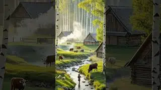 A pastoral countryside hidden somewhere in Xinjiang#creative  #miniature #miniatureworld