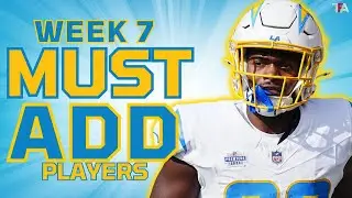 Week 7 MUST ADD Waiver Wire Pickups | Fantasy Football Advice 2025