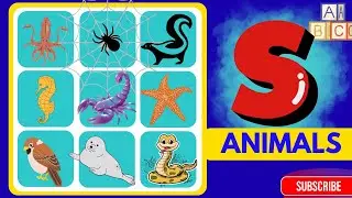 ABC Animals &ndash; Letter S  Animal Names for Kids  Alphabet Learning Video
