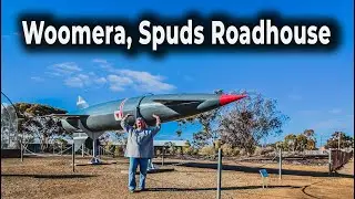 Кемпинг Пимба, кафе Spuds Roadhouse, Вумера, ресторан Rockets and Planes, кемпинг Grey Nomads Car...