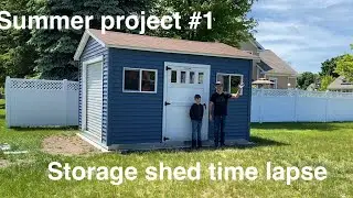 Summer project #1.  New storage shed time lapse.