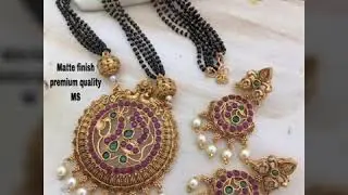 Matte jewelry with black beads collections