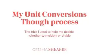 Unit conversions for A-level Chemistry