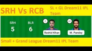 SRH vs RCB | SRH vs RCB Dream11 Team Prediction IPL 2021 | Fantasy Cricket Tips | Dream11 IPL today