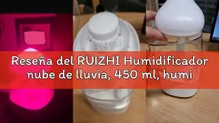 Rese&ntilde;a del RUIZHI Humidificador nube de lluvia, 450 ml, humificadores de humedad con 3 modos y 7 col