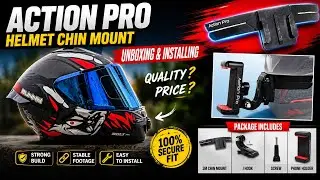 Action Pro Helmet Chin Mount Unboxing & Installation | Best POV for Motovlog
