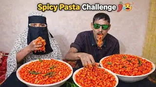 My first challenge spicy pasta 🥵 challenge who will the challenge| Hyderabadi cooking 2.0