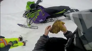 2019 arctic cat ZR 9000 test ride in deep deep snow (insane power)