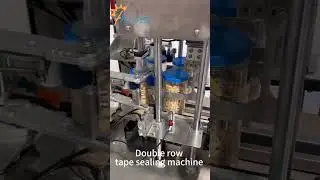 Cookies bottle Tape sealing machine with double row ,Automatic taping around Sealing Machine for jar