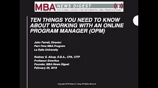 Ten Things You Need to Know about Working with an OPM