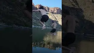 Jumping Off - The Party Cruiser  at Apache Lake 2022