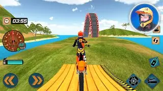 Fearless Beach Bike Stunts Rider Stunt Mode - #11 Motor Bike Games Android Gameplay