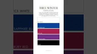 TRUE WINTER - Best and Worst Colors #coloranalysis #truewinter #colorseason