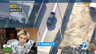 xQc almost gets banned after Carjacker shoots Assault Rifle at Police