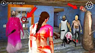 PLAYING AS KAMLA IN GRANNY 3 | KAMLA FOUND A GRANNY REMAKE AND GRANNY BARBIE | MOBILE GAME RIOT 