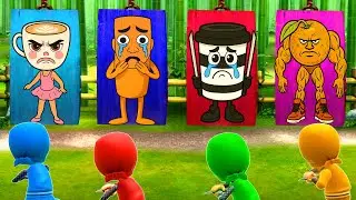 Wii Party U Minigames - Donkey Kong Vs Barry Vs Joost Vs Maximilian (Hardest Difficulty Battle)