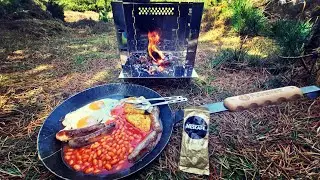 Bushcraft Cooking Breakfast - Petromax Sp32- Wrought Iron Pan