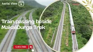 Scenic Aerial view of Railway track near MakaliDurga Trek @Bangalore@Karnataka