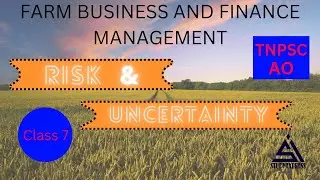 Risk & Uncertainty in Farm Management | #tnpscao #studyexpress #tamil #handwritten | SELF STUDY